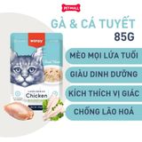 Pate mèo WANPY Super Premium Chicken & Codfish 85g - Hộp 12 gói - Thịt Gà & Cá Tuyết Petmall