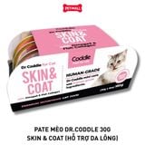 Lốc 6 Hộp 30G - Pate mèo Dr.Coddle 30G - SKIN & COAT Hỗ trợ da lông Petmall