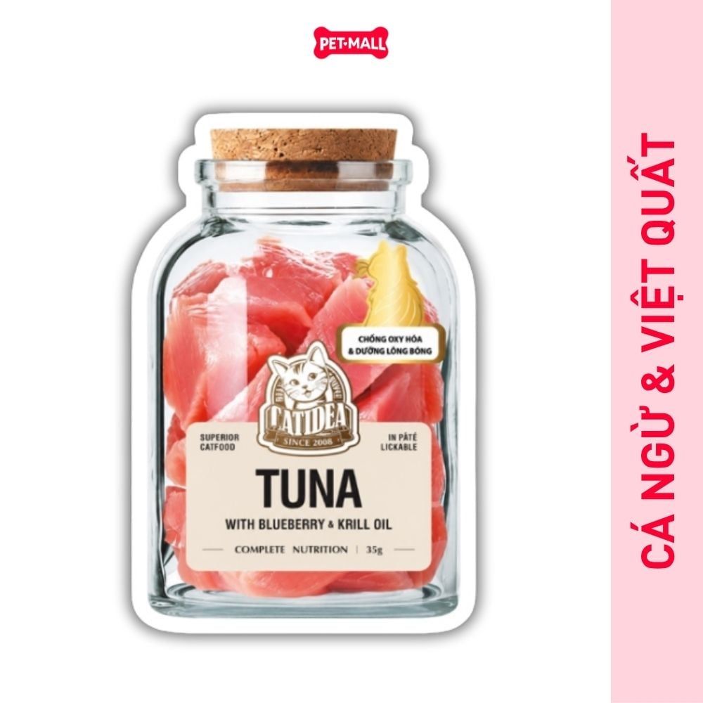 Combo 24 gói 35G - Pate thịt thật CATIDEA Superior cat food with Krill Oil Petmall