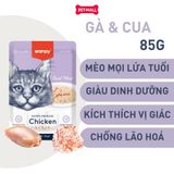 Hộp 12 Gói 85G - Pate mèo WANPY Super Premium Chicken & Scallop - Thịt Gà & Sò Điệp Petmall
