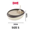  Khay vệ sinh mèo Sonice Lapule KT3 size S - 30 x 39 x 12 cm - Xám Đen  | Tặng Kèm Xẻng Petmall 