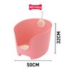  Khay vệ sinh mèo thành cao Sonice Lapule KC1 size - 41 x 50 x 32 cm - Hồng | Tặng Kèm Xẻng Petmall 