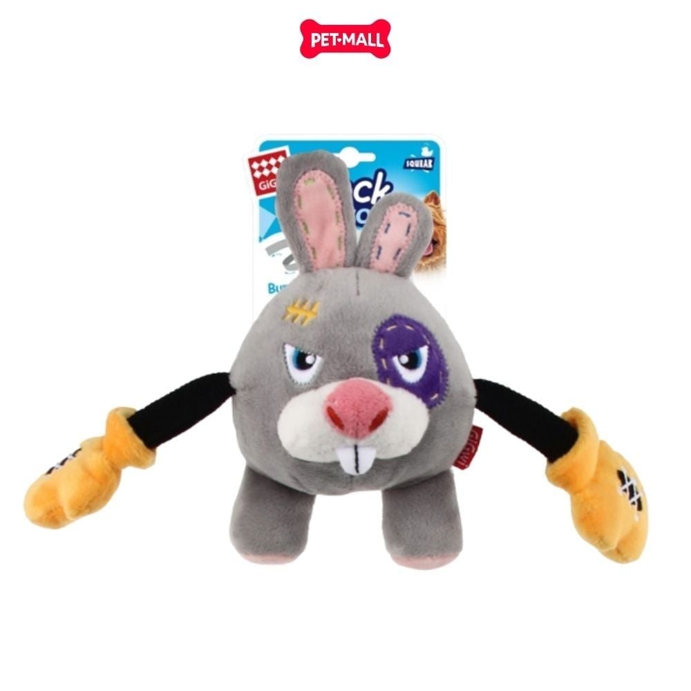 Đồ chơi thú bông có tiếng GiGwi Rock Zoo King Boxer Rabbit size S Petmall