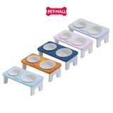 Chén đôi SONICE MONAGIO Pet Table kèm bàn gỗ - Size 34 x 17 x 8.5cm Petmall
