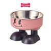 Chén ăn SONICE chống gù 4 chân hoạ tiết dễ thương - Size 14 x 9 cm Petmall