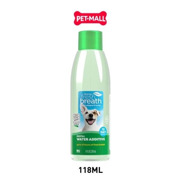 Dung dịch chăm sóc răng miệng TropiClean Fresh Breath Dental Water Additive 118ml Petmall