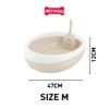  Khay vệ sinh mèo Sonice Lapule KT5 size M - 36 x 47 x 12 cm - Trắng  | Tặng Kèm Xẻng Petmall 