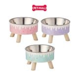 Chén ăn SONICE chống gù 4 chân hoạ tiết dễ thương - Size 14 x 9 cm Petmall