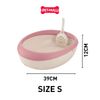 Khay vệ sinh mèo Sonice Lapule KT1 size S - 30 x 39 x 12 cm - Hồng  | Tặng Kèm Xẻng Petmall 