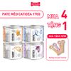  Combo 4 lon - Pate mèo CATIDEA Real & Raw 170g Petmall 