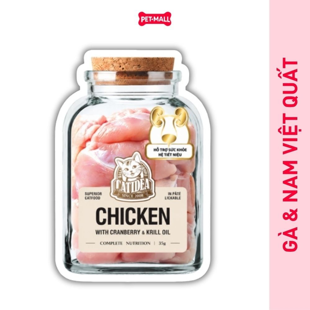 Combo 24 gói 35G - Pate thịt thật CATIDEA Superior cat food with Krill Oil Petmall