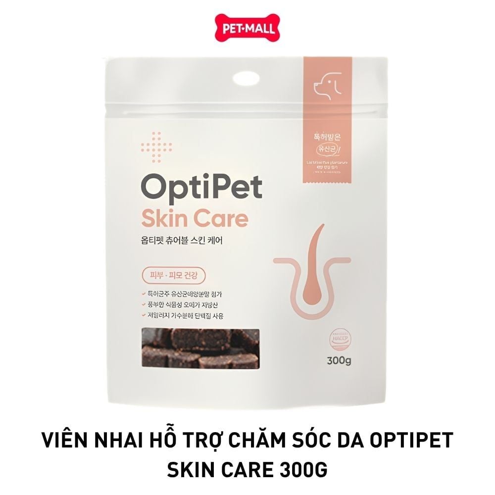 Viên nhai hỗ trợ chăm sóc da OPTIPET SKIN CARE 300G Petmall