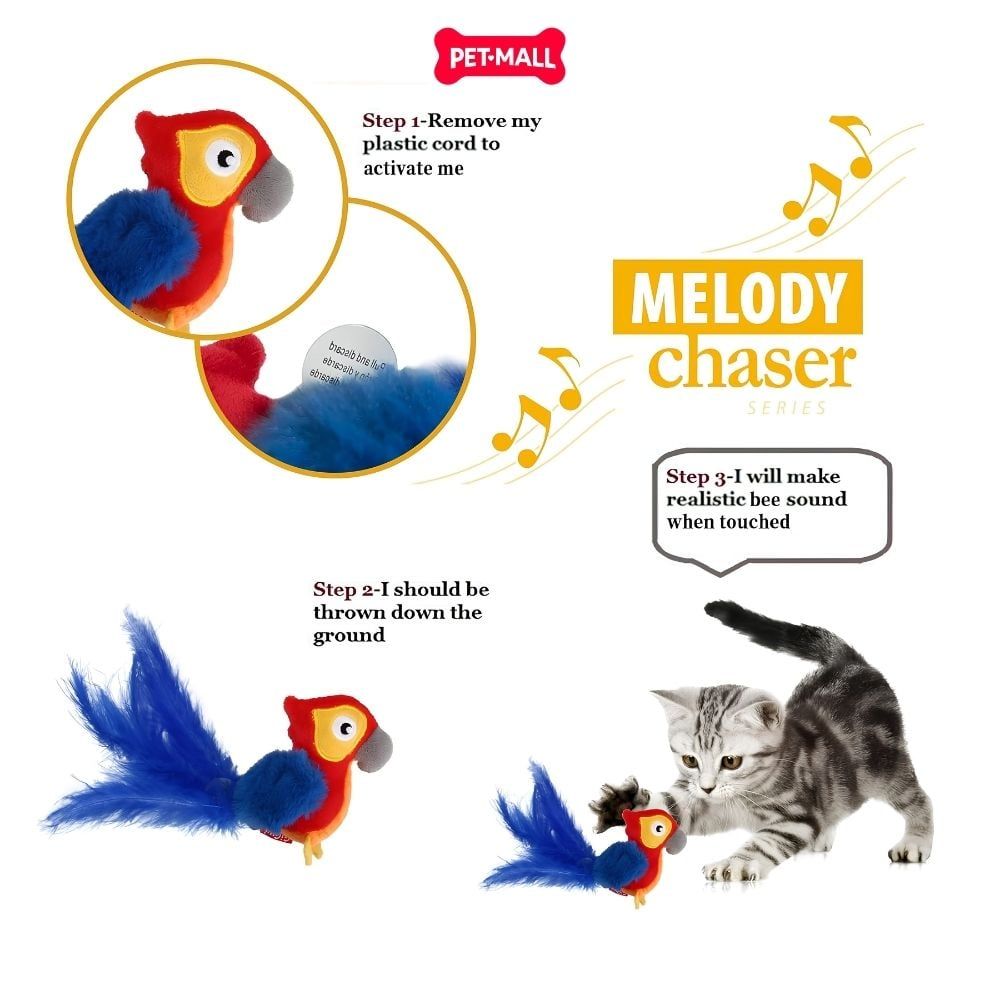 Đồ chơi cho mèo phát ra âm thanh GiGwi Melody Chaser - Con Vẹt Petmall