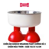 Chén ăn SONICE Wearing Pant chống gù 2 chân màu trơn - Size 10.5 x 14 cm Petmall