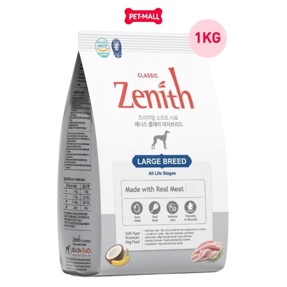1KG - Thức ăn hạt mềm Zenith Classic cho chó giống lớn - Large Breed Petmall