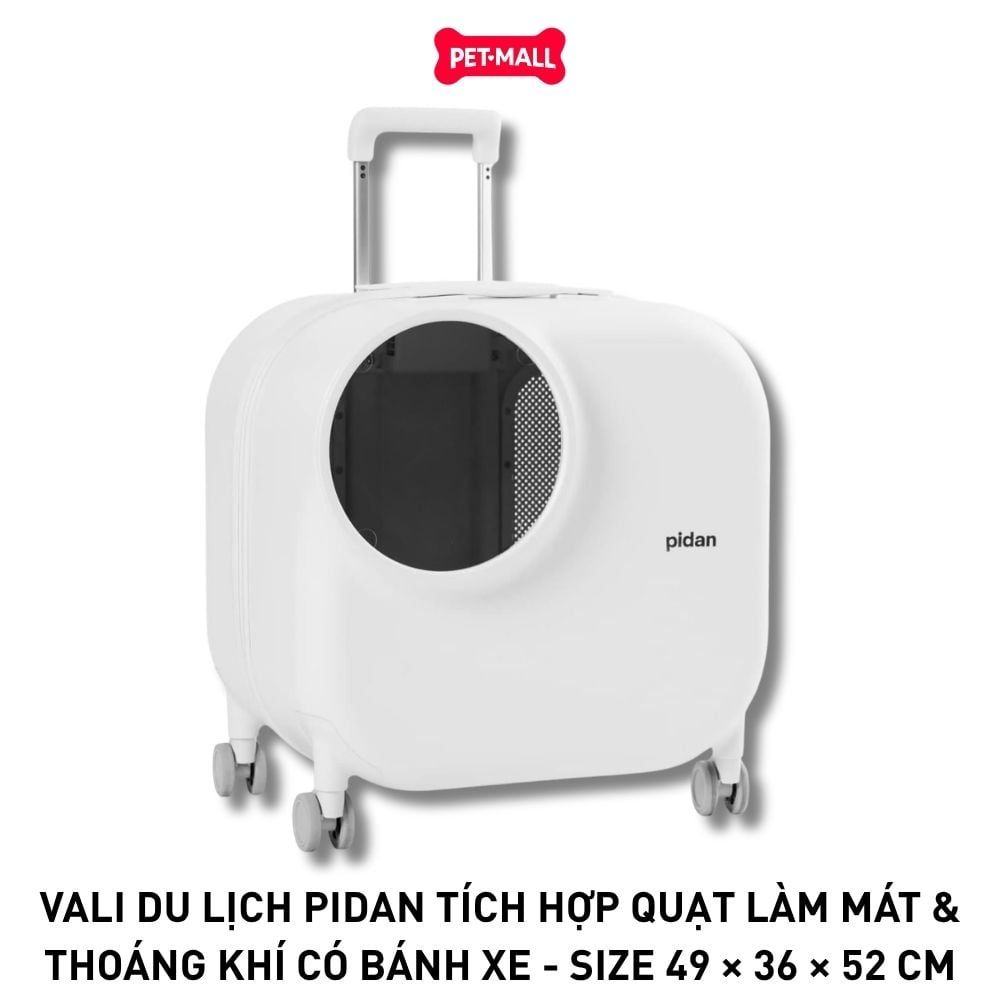 Vali du lịch PIDAN tích hợp quạt làm mát & thoáng khí có bánh xe