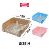 Khay vệ sinh chó SONICE thành cao chống văng Paws Tray size M 43 x 43 x 15 cm Petmall