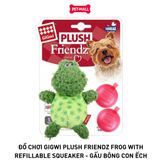 Đồ chơi GiGwi Plush Friendz Frog With Refillable Squeaker - Gấu Bông Con Ếch (kèm kèn thay) Petmall
