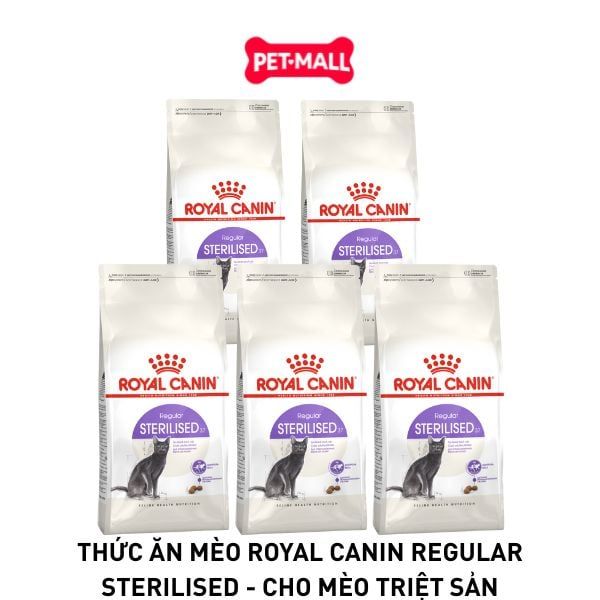 Combo 5 gói 400G - Thức ăn mèo Royal Canin Regular Sterilised - Cho mèo triệt sản Petmall