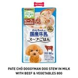 Hộp 12 Gói 80G - Pate chó Doggyman Dog Stew in milk with beef & vegetables - Làm từ sữa bổ sung thịt bò và rau củ Petmall
