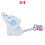 Đồ chơi thú bông Con Voi chút chít GiGwi Elephant with Rope Tail Petmall