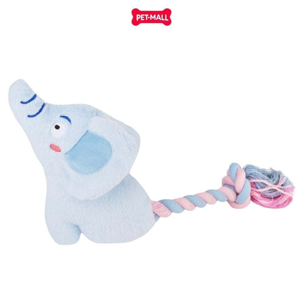 Đồ chơi thú bông Con Voi chút chít GiGwi Elephant with Rope Tail Petmall