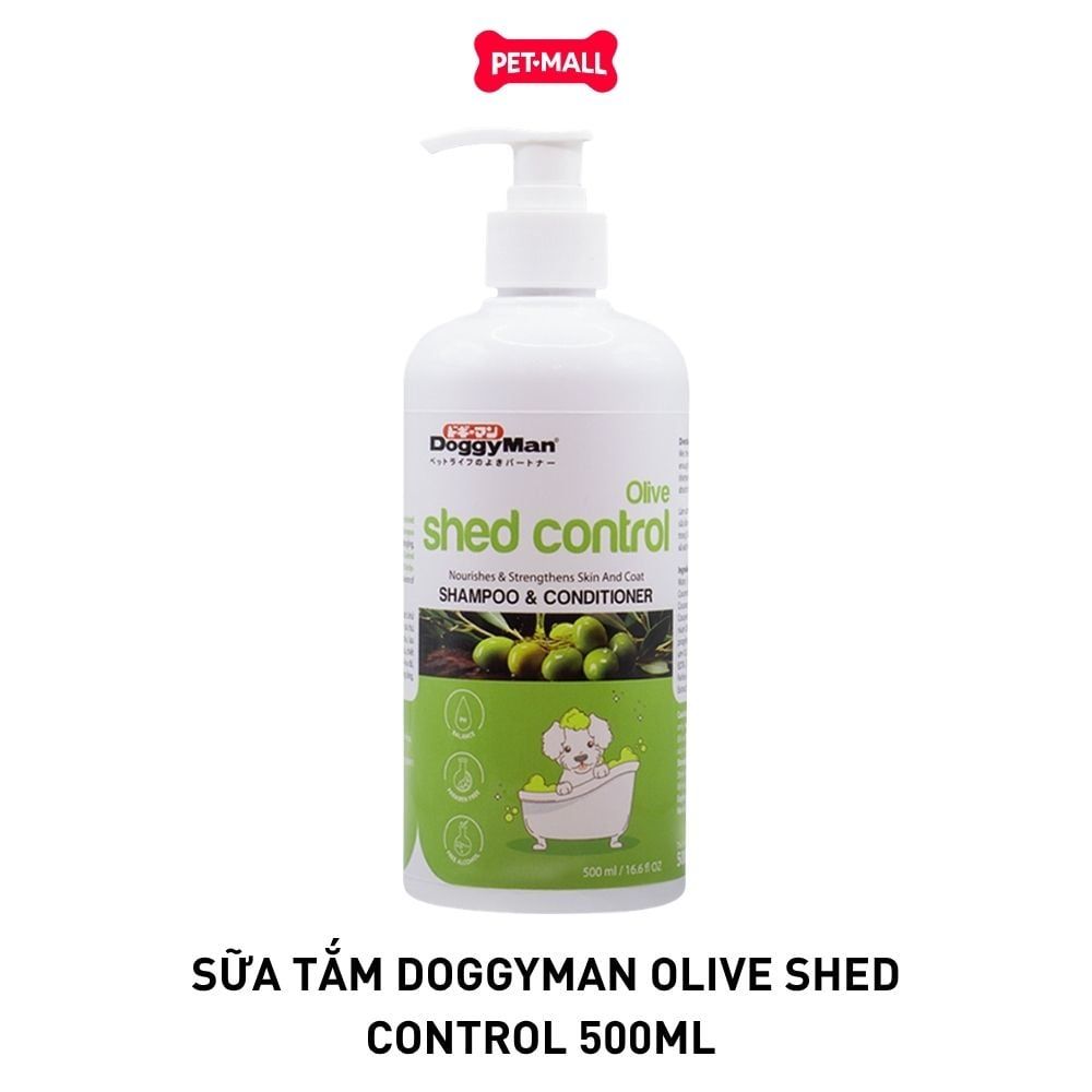Sữa tắm Doggyman Olive Shed Control 500ml - Hương Ô liu dưỡng lông, chăm sóc da cho chó Petmall