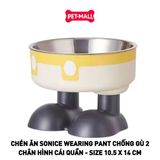 Chén ăn SONICE Wearing Pant chống gù 2 chân hình cái quần - Size 10.5 x 14 cm Petmall