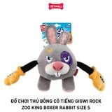 Đồ chơi thú bông có tiếng GiGwi Rock Zoo King Boxer Rabbit size S Petmall