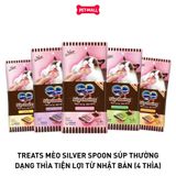Combo 24 gói - Treats mèo Silver Spoon súp thưởng dạng thìa tiện lợi từ Nhật Bản (4 thìa) - Mix vị Petmall