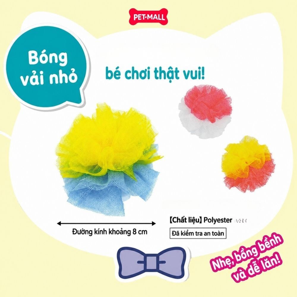 Đồ chơi Cattyman hoa voan lục lạc cho mèo Petmall