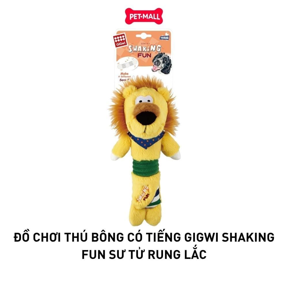 Đồ chơi thú bông có tiếng GiGwi Shaking Fun Sư Tử rung lắc Petmall