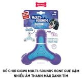Đồ chơi GiGwi Multi-sounds Bone Que gặm nhiều âm thanh màu xanh tím Petmall