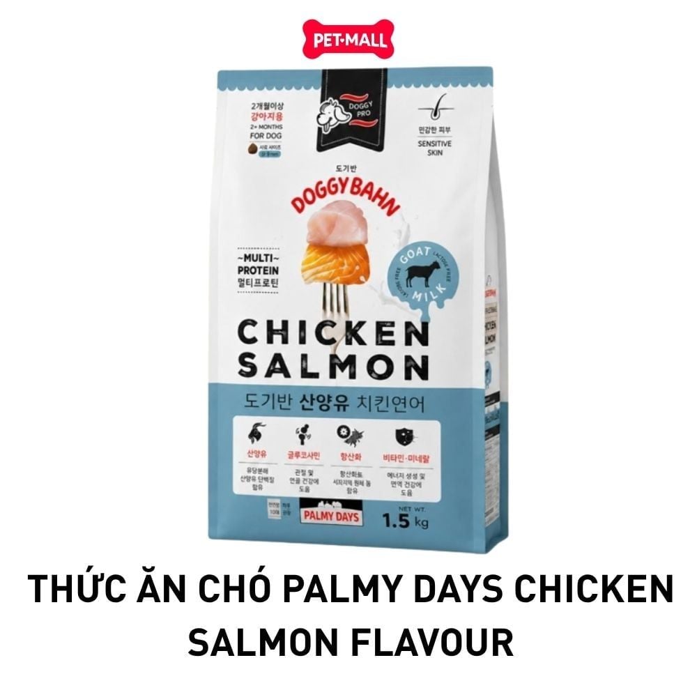 3KG - Thức ăn chó PALMY DAYS Chicken Salmon Flavour Petmall