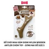 Đồ chơi nhai gặm GiGwi Nylon Wooden Antler Chew Toy - Sừng nai gỗ size S Petmall