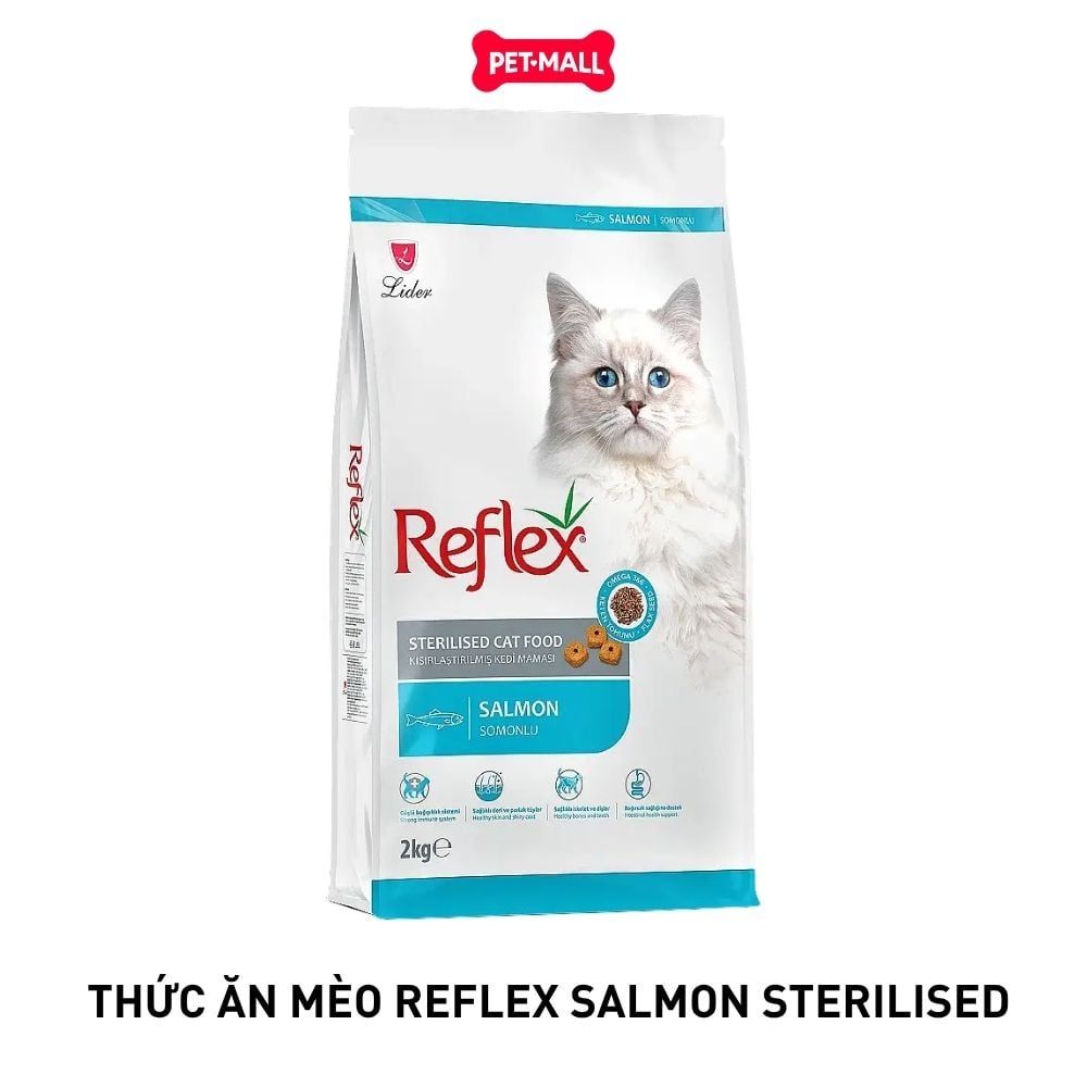 6KG - Thức ăn mèo Reflex Salmon & Rice Sterilised - Dành cho mèo triệt sản, vị cá hồi và gạo Petmall