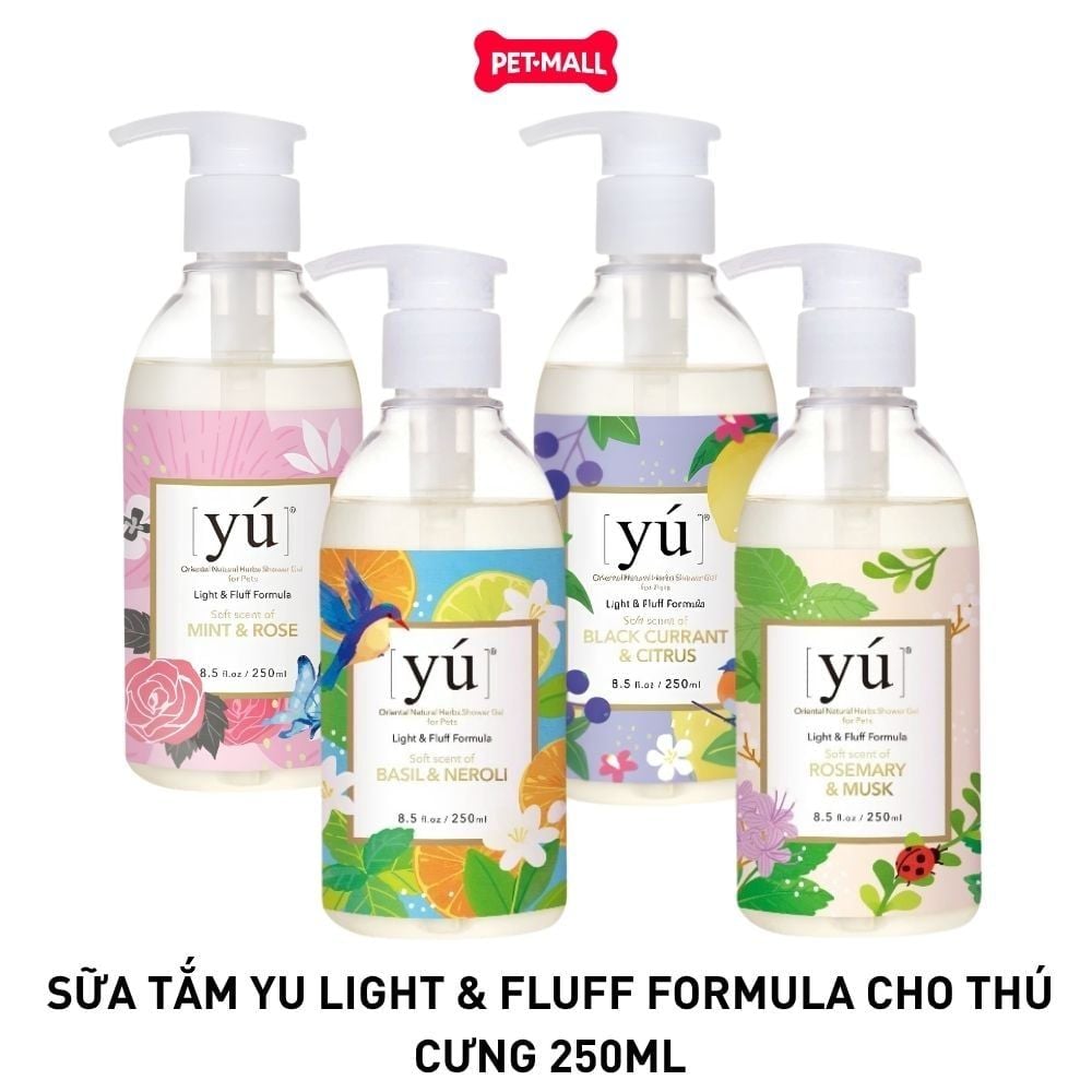 Sữa tắm Yu Light & Fluff Formula cho thú cưng 250ml Petmall