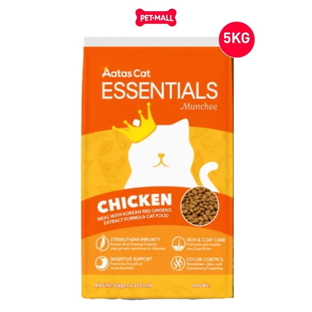 5KG - Thức ăn mèo Aatas Cat Essentials Munchee - Vị Gà Petmall