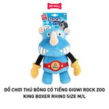 Đồ chơi thú bông có tiếng GiGwi Rock Zoo King Boxer size M/L - Rhino Petmall