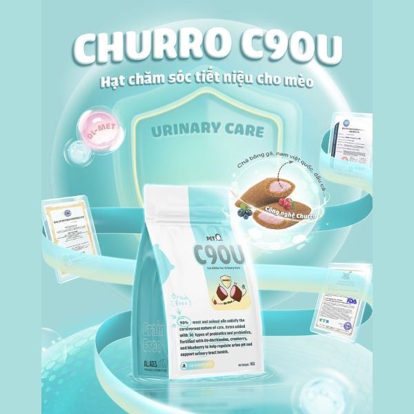 5KG - Thức ăn mèo nhân thịt Churro C90U QQ Cat Kibble - Cho mọi lứa tuổi Petmall