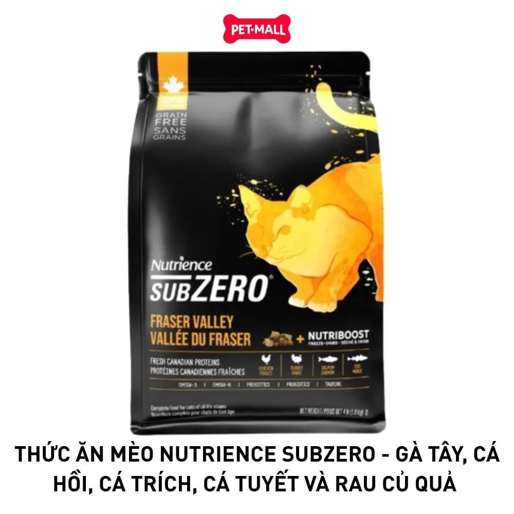 1.8KG - Thức ăn mèo Nutrience Subzero - Gà tây, cá hồi, cá trích, cá tuyết và rau củ quả tự nhiên Petmall