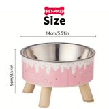 Chén ăn SONICE chống gù 4 chân hoạ tiết dễ thương - Size 14 x 9 cm Petmall