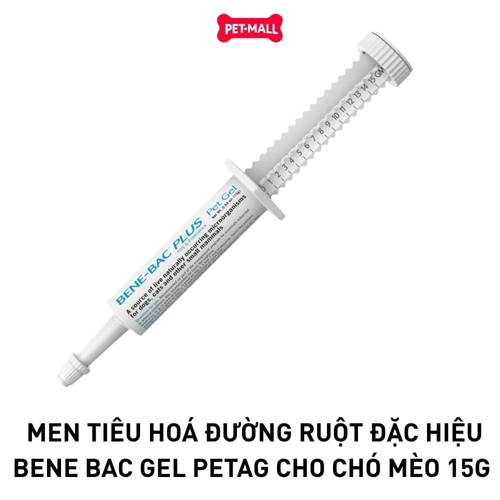 Men tiêu hoá đường ruột đặc hiệu Bene Bac Gel PetAG cho chó mèo 15g - Hỗ trợ các bệnh về đường tiêu hoá Petmall