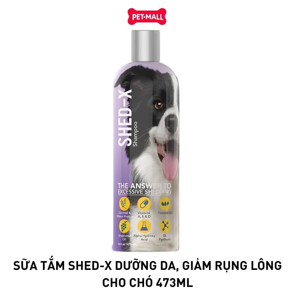 Sữa tắm SHED-X dưỡng da, giảm rụng lông cho chó 473ML Petmall