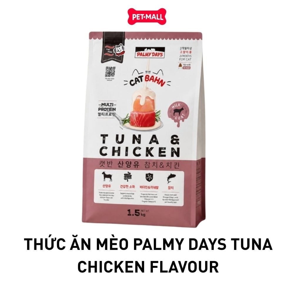 1.5KG - Thức ăn mèo PALMY DAYS Tuna Chicken Flavour Petmall