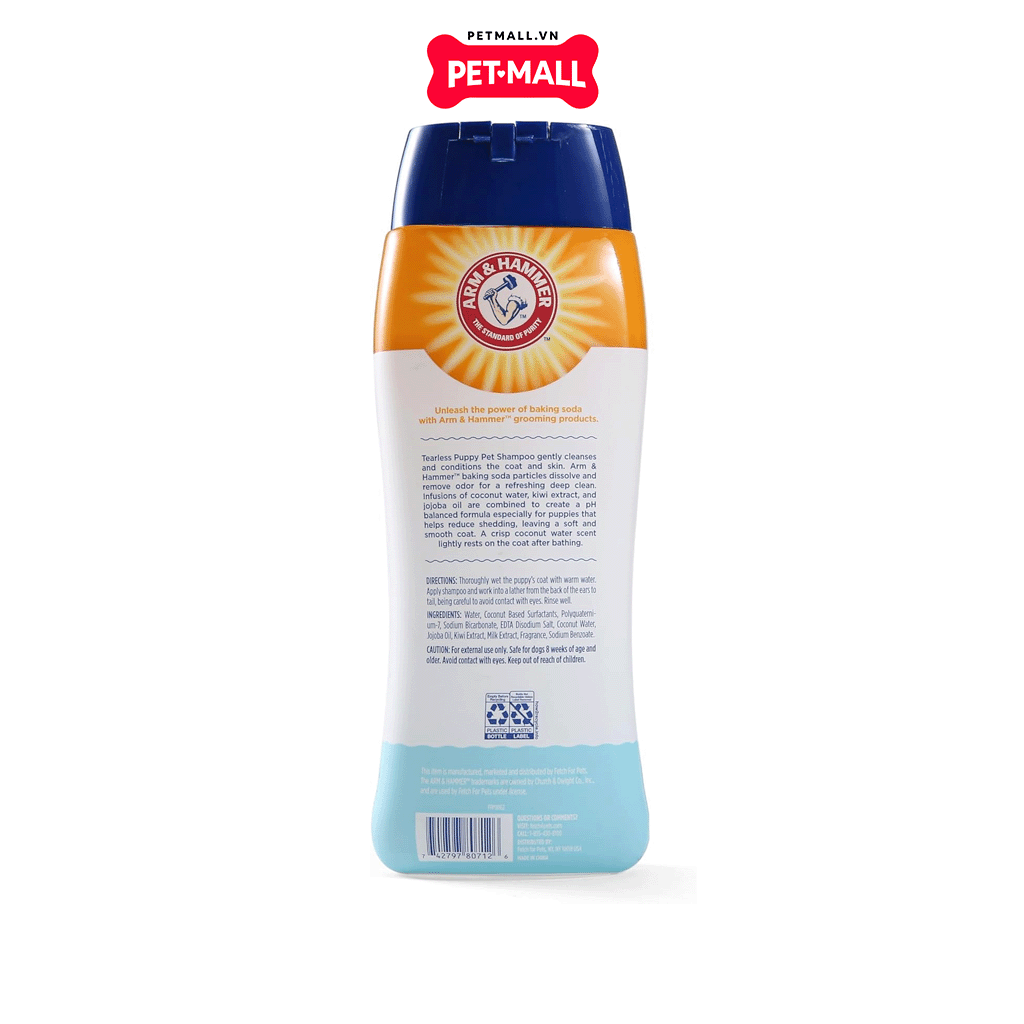 Sữa tắm ARM & HAMMER Tearless Puppy Shampoo Coconut water for Dog 591ml - Hương dừa Petmall