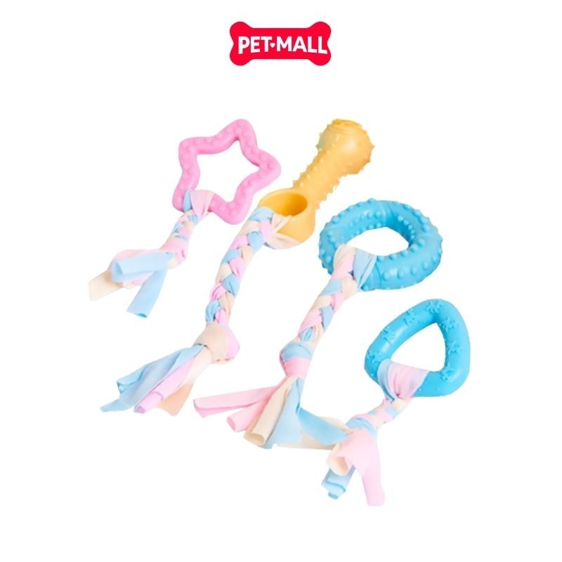 Đồ chơi xương gặm SONICE Star Colour Toys - Kèm dây vải, hỗ trợ giảm stress Petmall