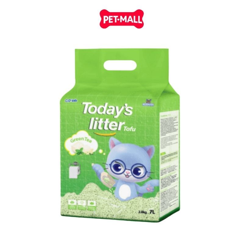 Cát vệ sinh mèo Today's Litter Tofu 21L - Đậu nành soya - Hương trà xanh Petmall