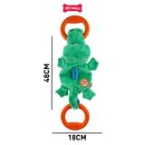 Đồ Chơi Kéo Co Cá Sấu 2 Tay Cầm Cao Su GiGwi Iron Grip Plush Crocodile With Two TPR Handles Petmall