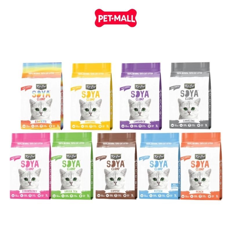 Cát vệ sinh mèo KitCat Soya Clump Cat Litter 21L - Làm từ đậu nành tofu Petmall